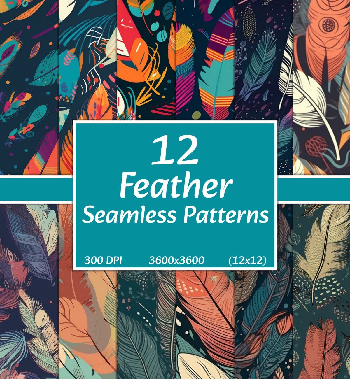 Feather Seamless Patterns