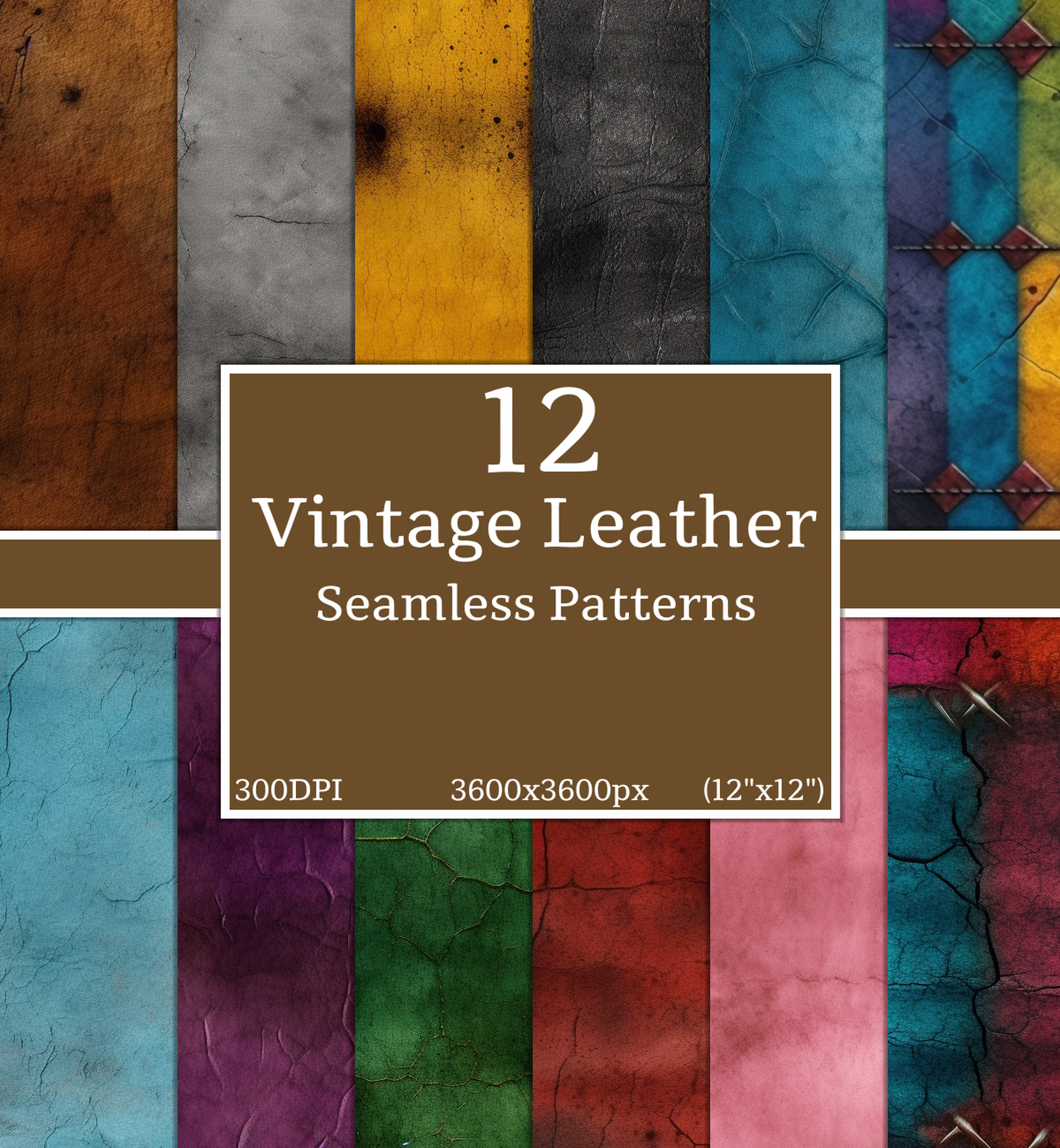 Vintage Leather Seamless Patterns